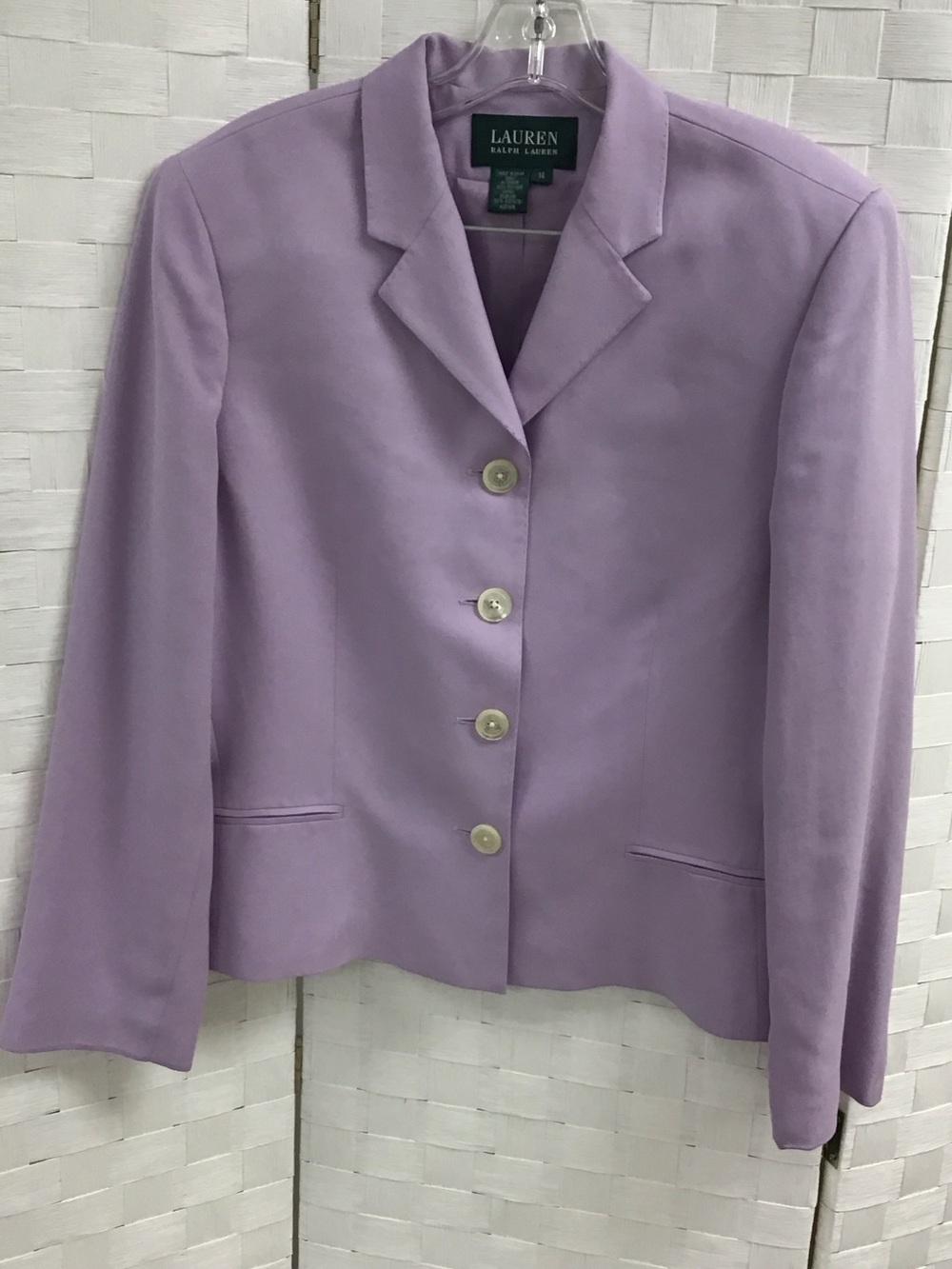 Lauren Ralph Lauren Lilac Single-Breasted Blazer